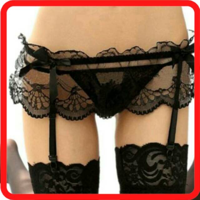 Jual Mini Rok Bikini Gstring Transparab Dengan Garter Shopee Indonesia