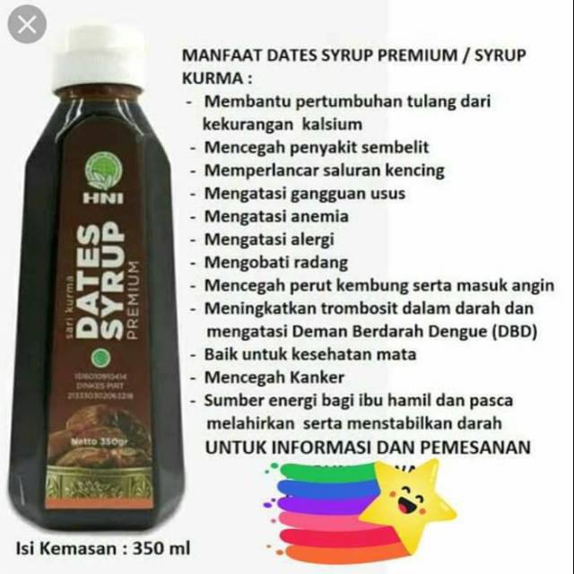 Jual Sirup Kurma Premium HNI Shopee Indonesia