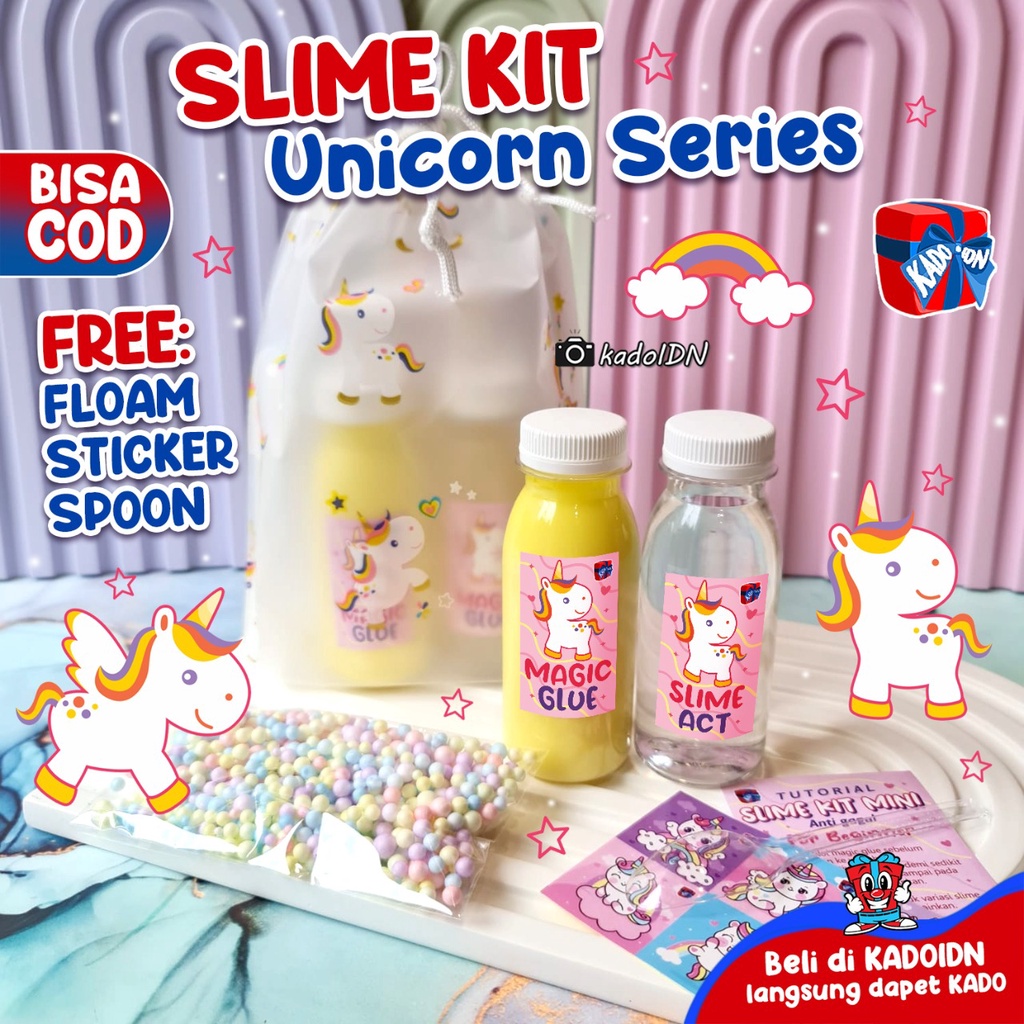 Jual Slime Kit UNICORN Series By Kadokado Idn Shopee Indonesia