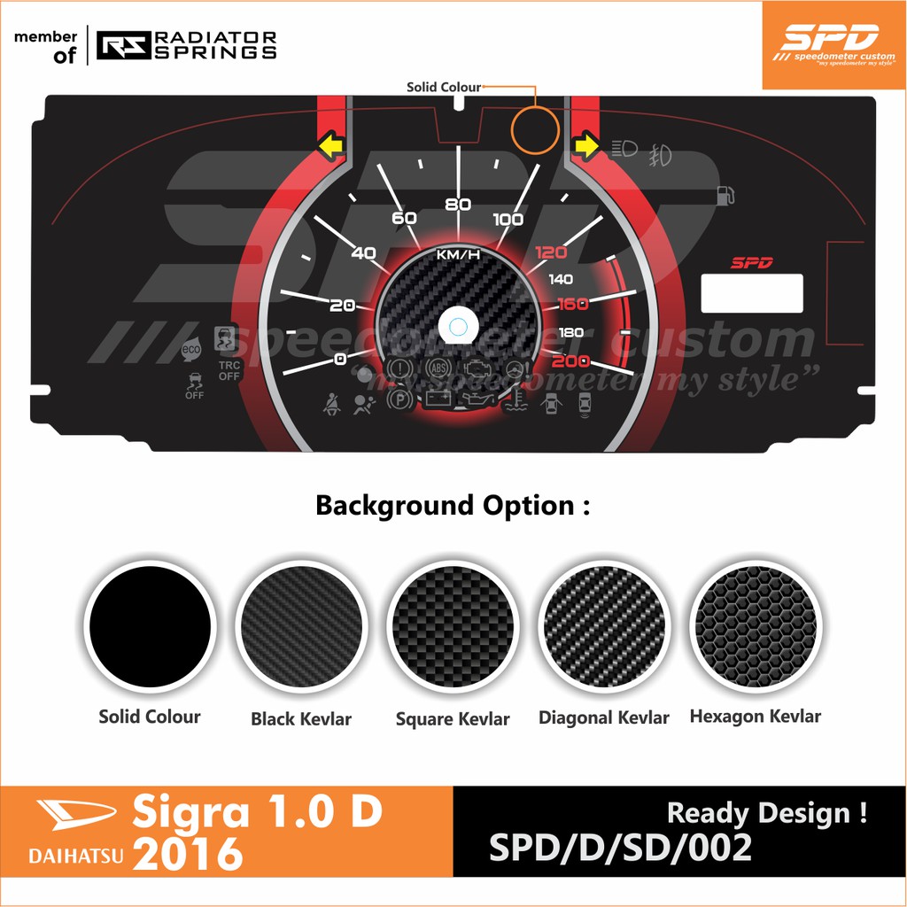 Jual PANEL SPEEDOMETER CUSTOM DAIHATSU SIGRA TYPE D GARANSI 1 TAHUN