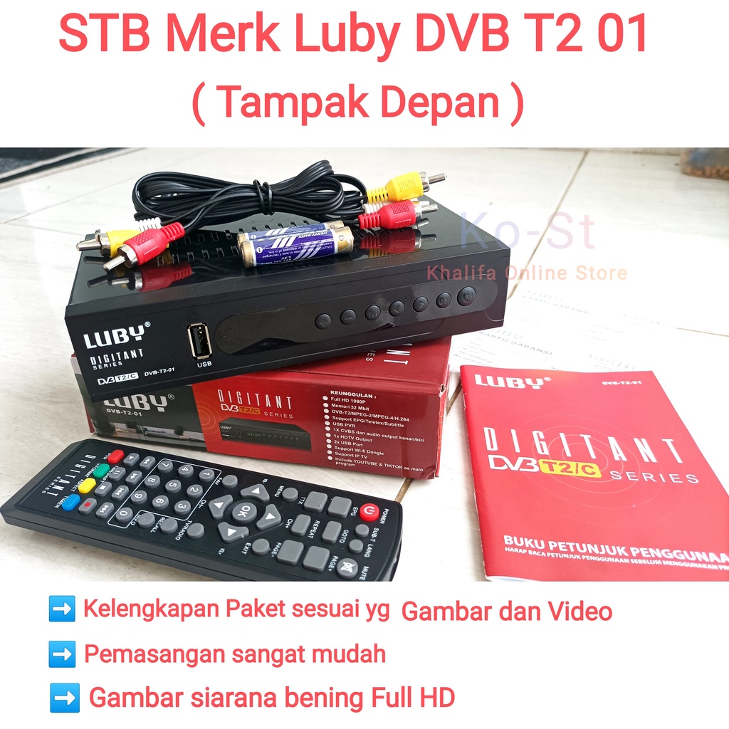 Jual Alat Penerima Siaran Tv Digital Set Top Box Stb Dvb T Full Hd