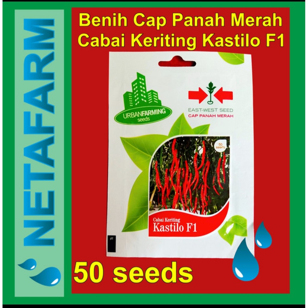 Jual Benih Bibit Cabai Keriting Castillo F1 50 Seeds Cap Panah