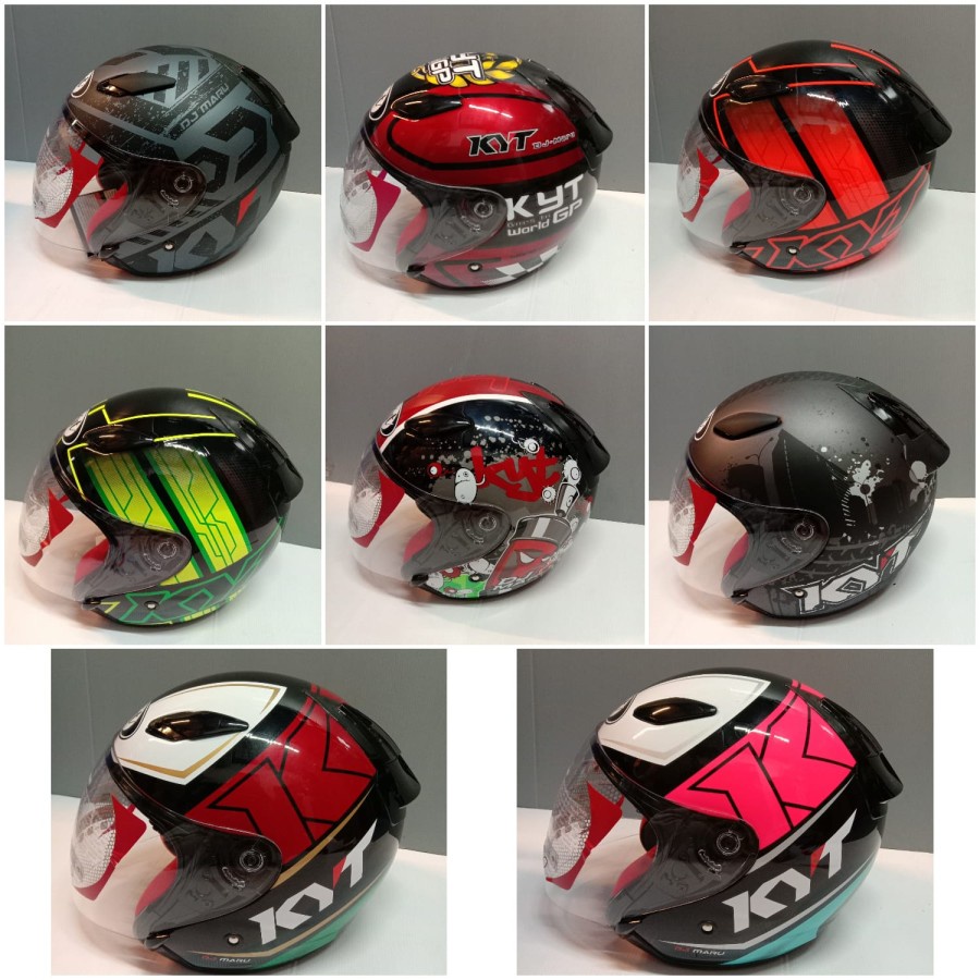 Jual HELM KYT HALF FACE HELM KYT HALFFACE HELM KYT DJMARU DJ MARU ORI