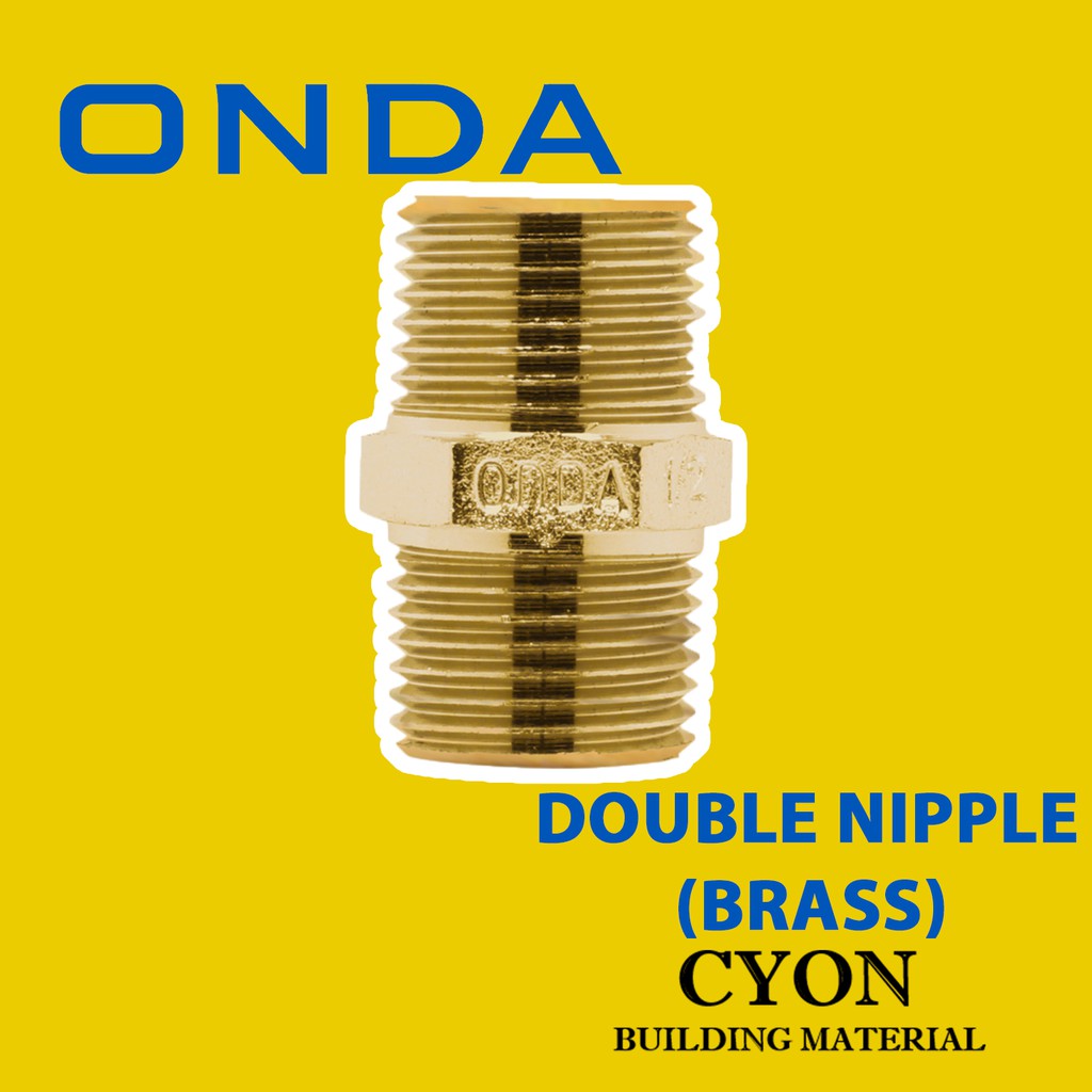 Jual ONDA DOUBLE NIPPLE BRASS 1 2 KUNINGAN DOBEL DOBLE NIPEL NIPLE