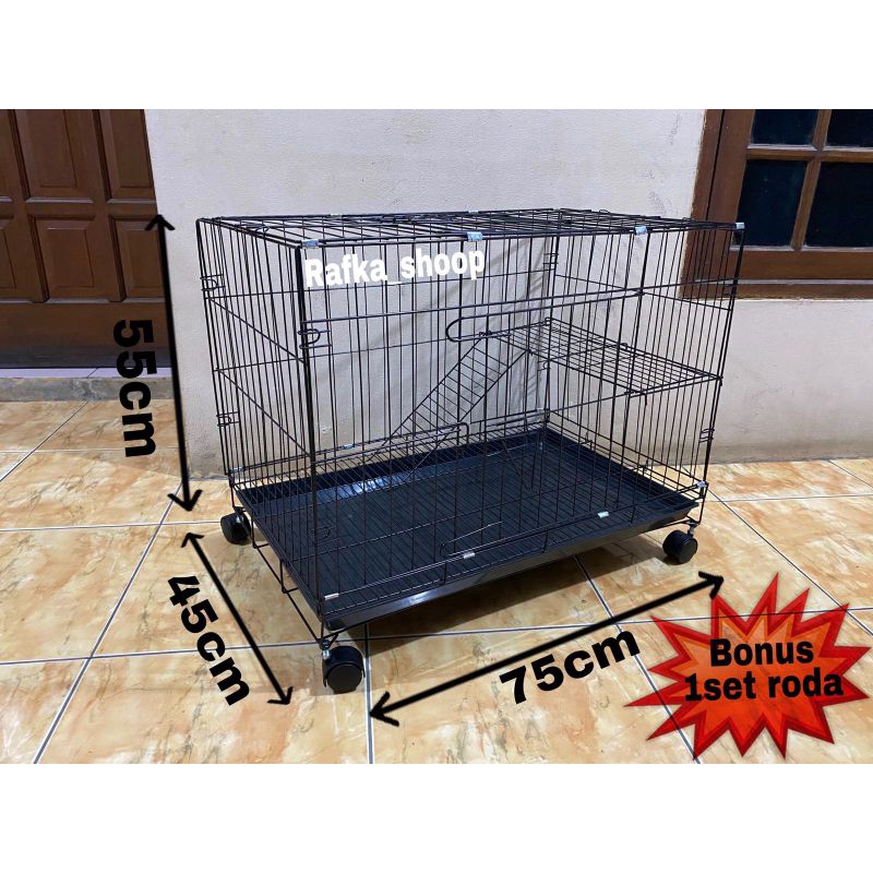 Jual KANDANG KUCING XL 75X45X55 KANDANG JUMBO KANDANG KUCING DEWASA