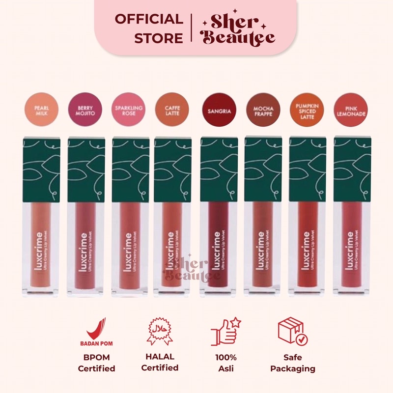 Jual Luxcrime Ultra Creamy Lip Velvet All Shades Shopee Indonesia