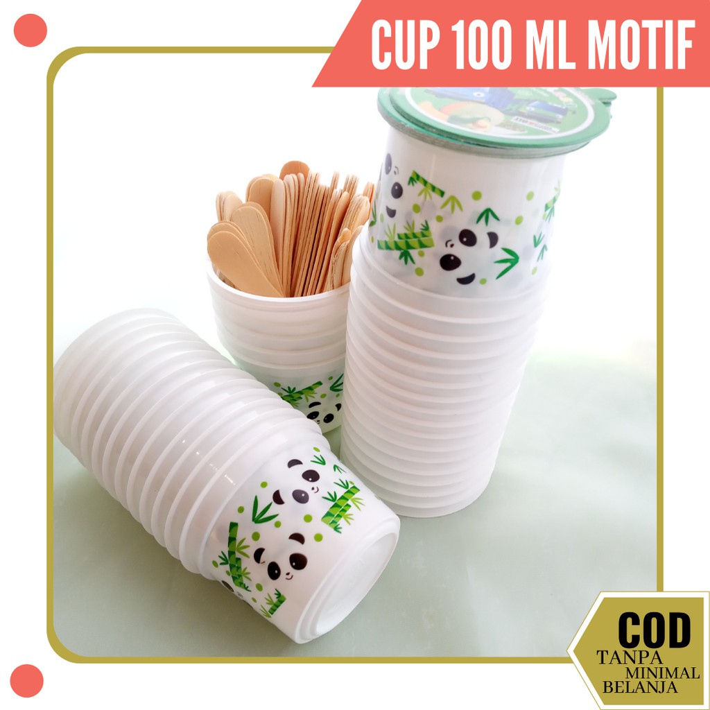 Jual PAPER CUP 50 ML CUP 50 ML ES KRIM ISI 50 PCS CUP KERTAS UNTUK