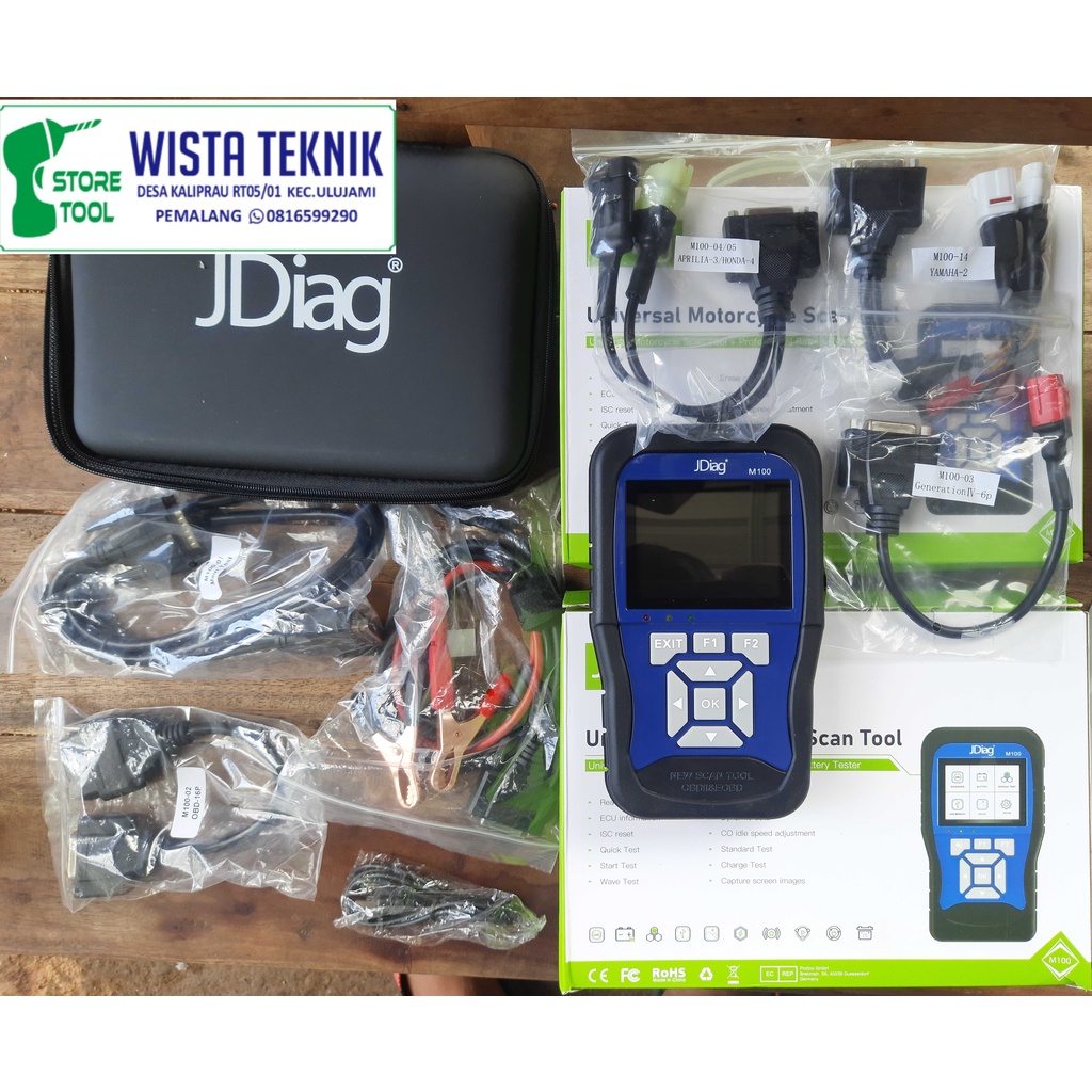 Jual JDiag M100 Universal Scanner Injeksi Sepeda Motor Ob1 Dan Obd2