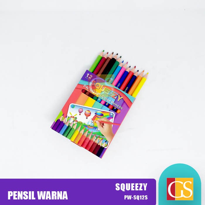 Jual PENSIL WARNA PENDEK SQUEEZY 12 WARNA Indonesia Shopee Indonesia