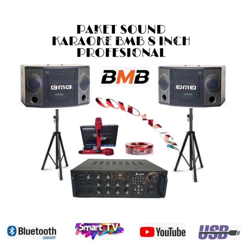 Jual PAKET SOUND KARAOKE BMB 8INCH CS750R ORIGINAL AMPLIFIER USB