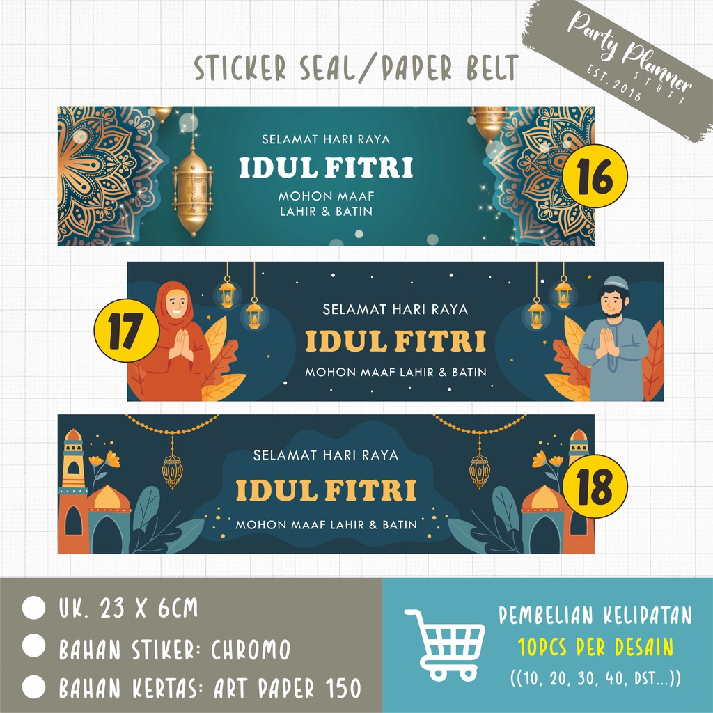 Jual Stiker Toples Kue Kering Seal Hampers Idul Fitri Paperbelt