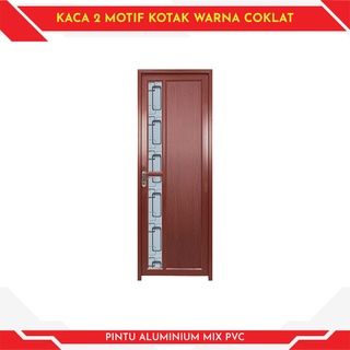 Jual Pintu Kamar Mandi Alumix Aluminium Kaca Motif Kotak Shopee