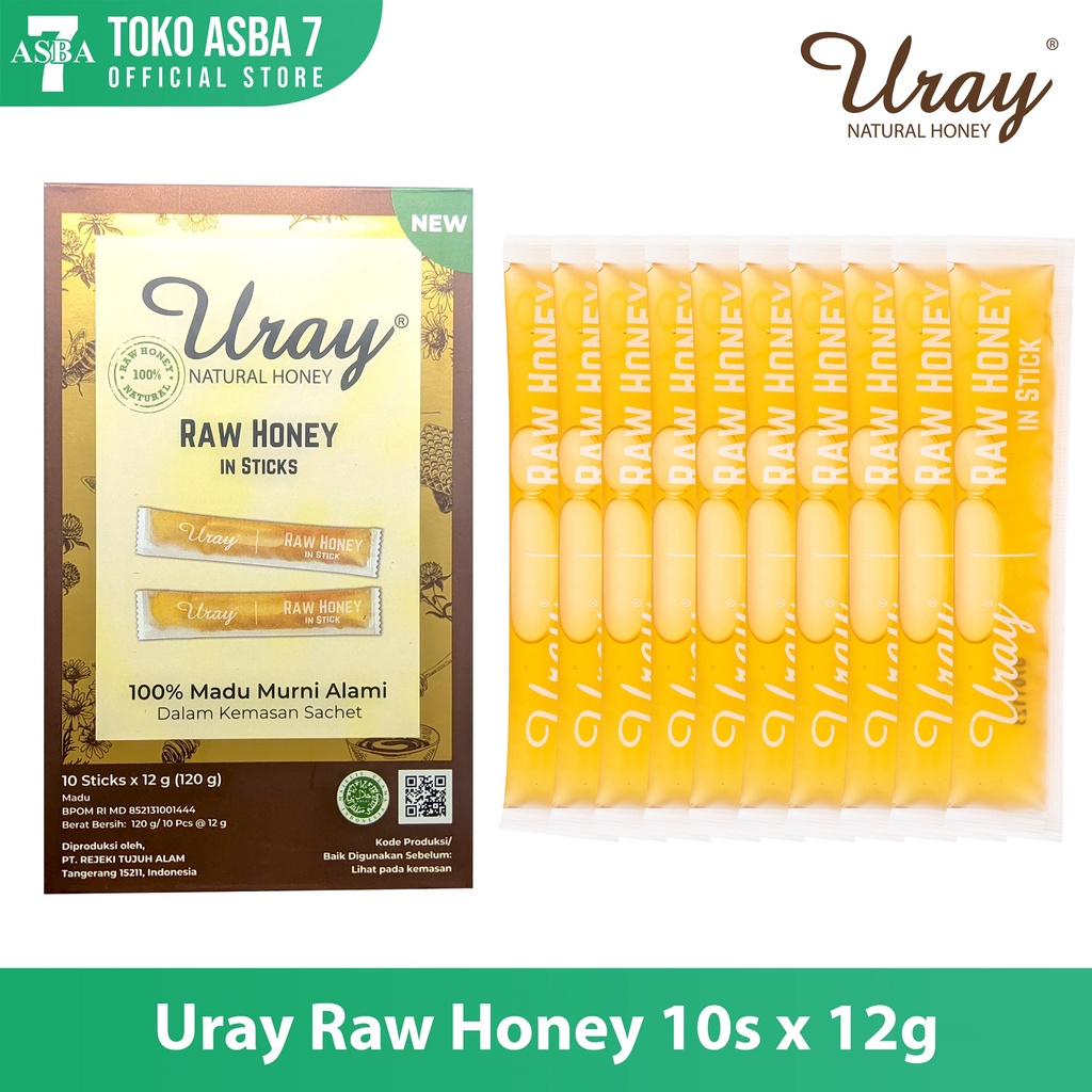 Jual Madu Uray Raw Honey In Sticks 120g 10 Sticks X 12g Shopee