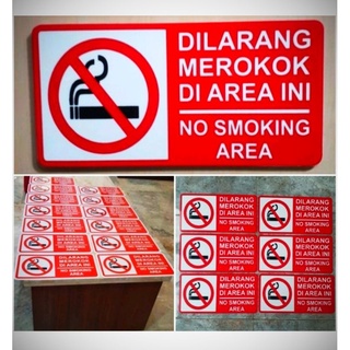 Jual Akrilik Sign Label Dilarang Merokok Indonesia Shopee Indonesia