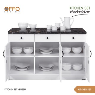 Jual Offo Living Kitchen Set Lemari Dapur Rak Pintu Body Putih