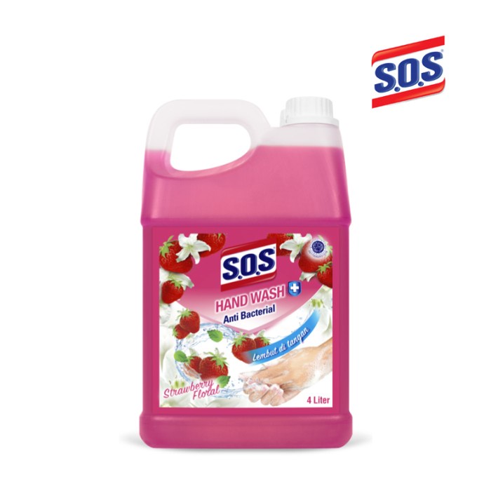 Jual Sos Hand Wash Sabun Cuci Tangan Strawberry Floral Jerigen