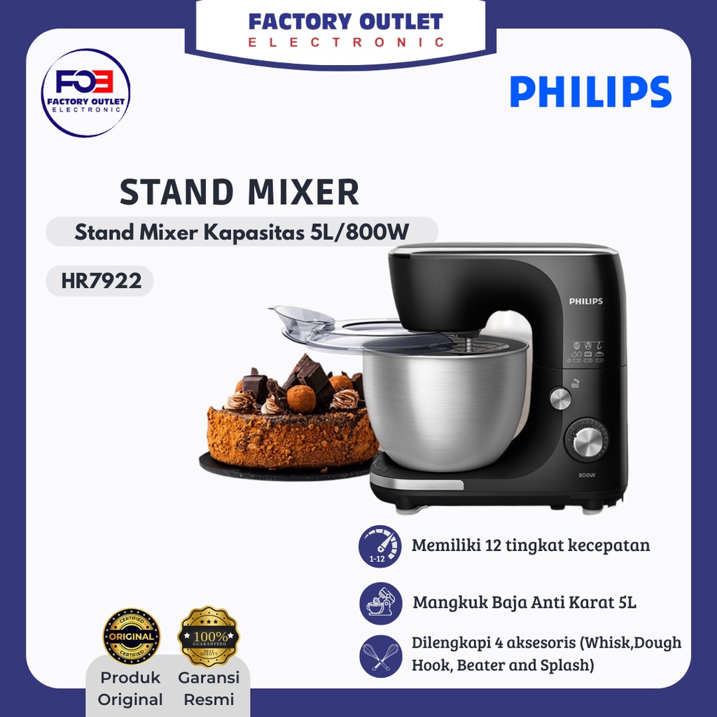 Jual Philips Stand Mixer Hr L Pengaduk Berdiri Garansi Resmi