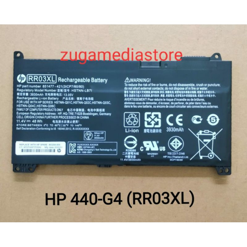 Jual BATTERY ORIGINAL HP PROBOOK 440 G4 RR03XL Shopee Indonesia