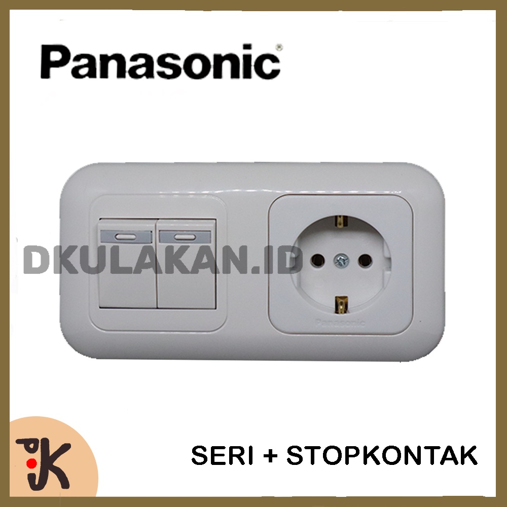 Jual Saklar Seri Saklar Double Gang Stop Kontak Non Cp Panasonic