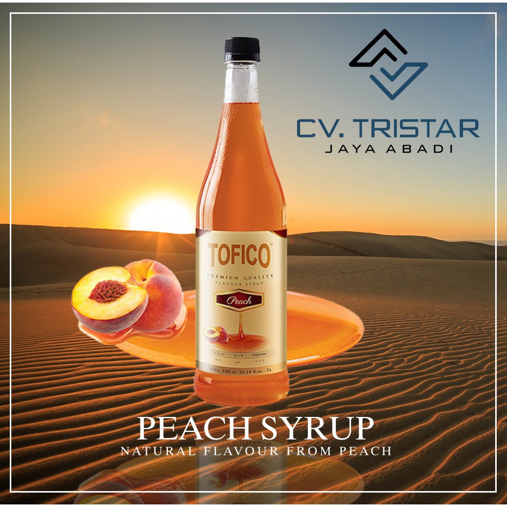 Jual BEST SELLER Sirup Premium Rasa Peach Tofico Syrup 1 Liter