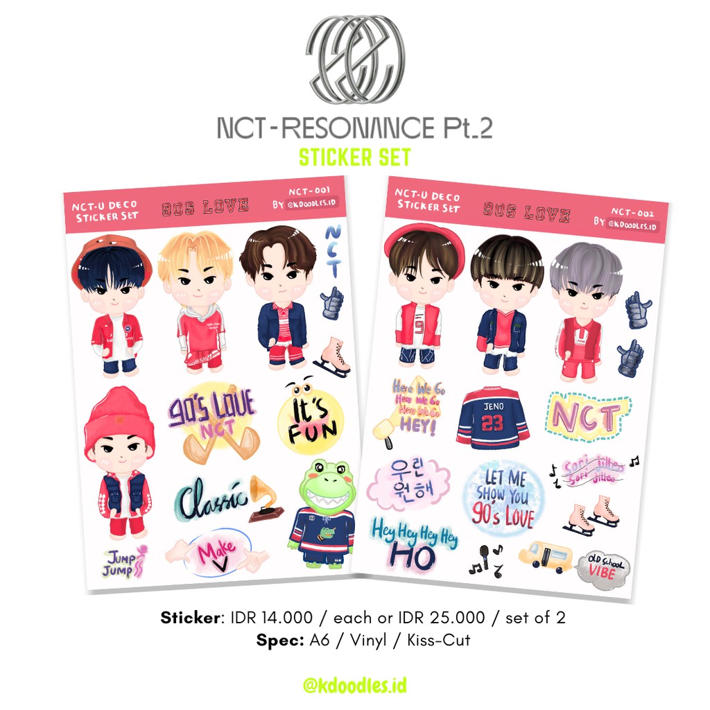 Jual NCT U 90 S Love Sticker Set Stiker Shopee Indonesia