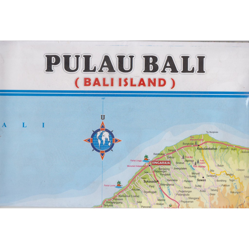 Jual PETA LIPAT PULAU BALI BALI ISLAND Buana Baru Shopee