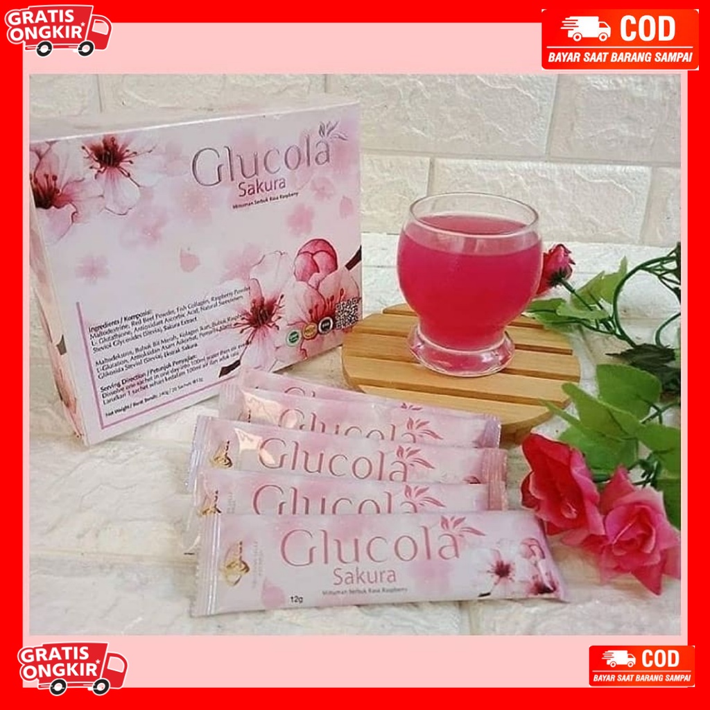 Jual Gratis Ongkir Glucola Sakura Minuman Colagen Glucola Sakura