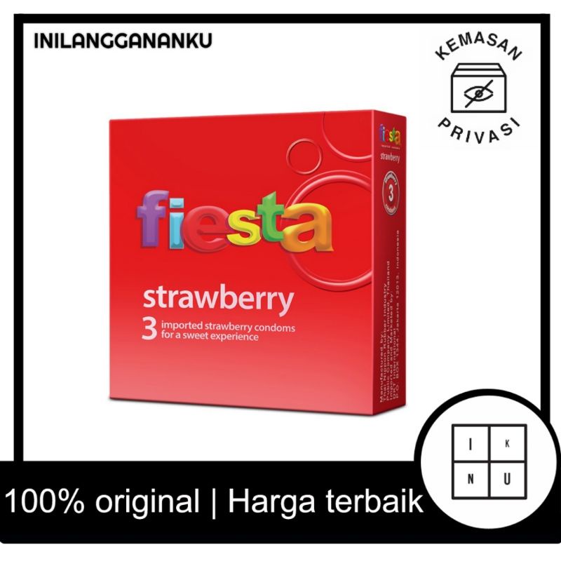 Jual Kondom Fiesta Strawberry Isi 3 Pcs Shopee Indonesia