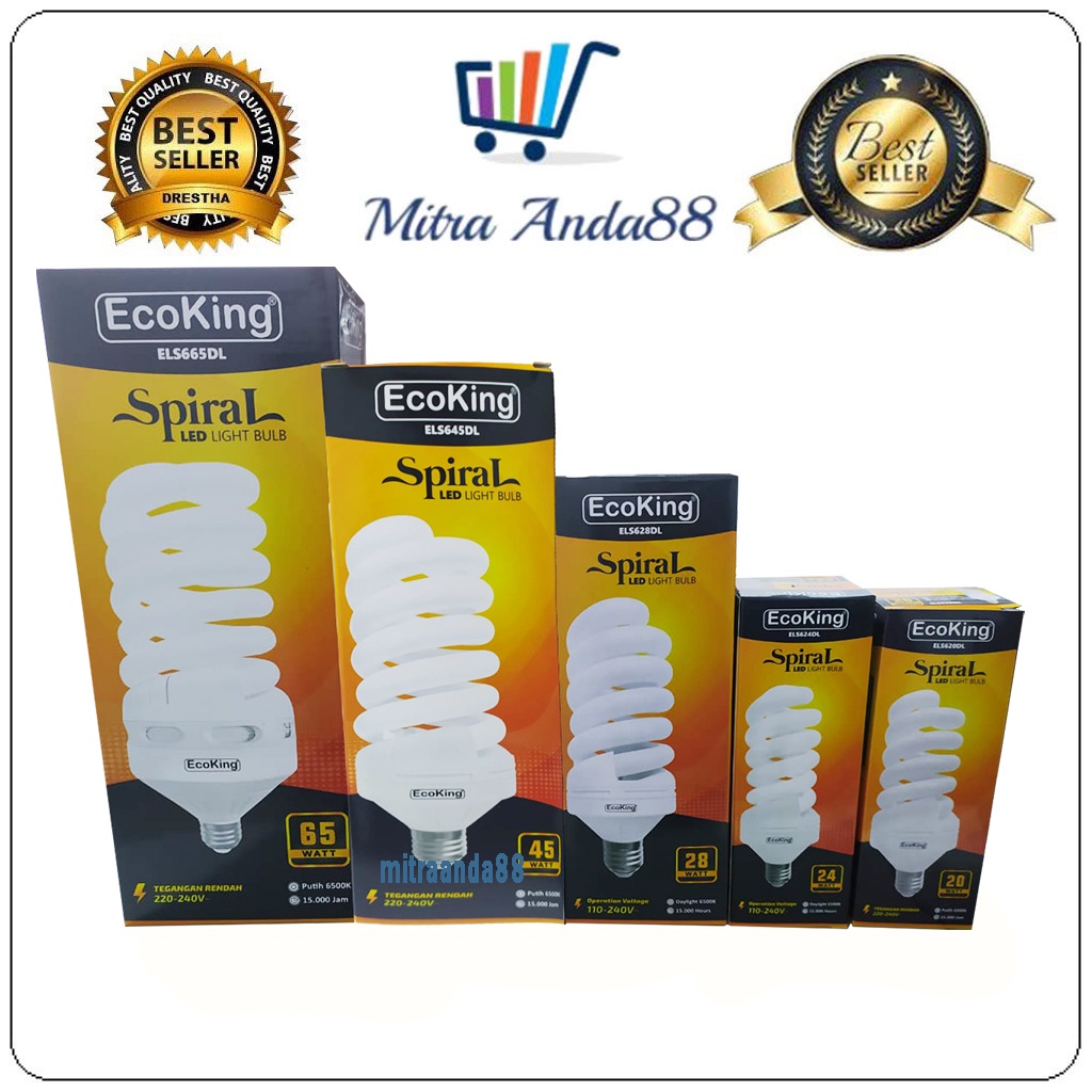 Jual Mitraanda88 Lampu Hemat Energi Termurah LED Spiral 45 Watt Jumbo