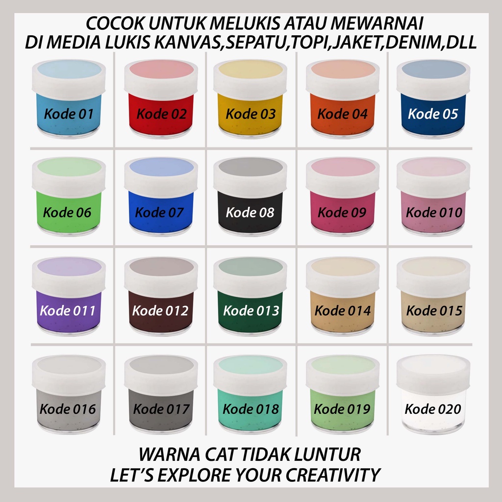 Jual Cat Acrylic Lukis Kanvas Sepatu Suede Stryrofoam Waterbase Akrilik