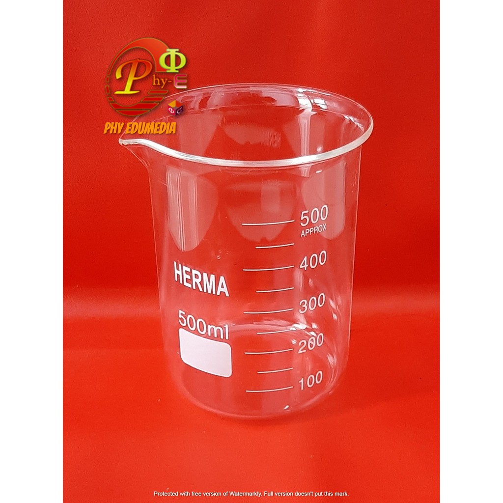 Jual Beaker Beaker 500ml Beaker Glass 500ml Herma Gelas Kimia