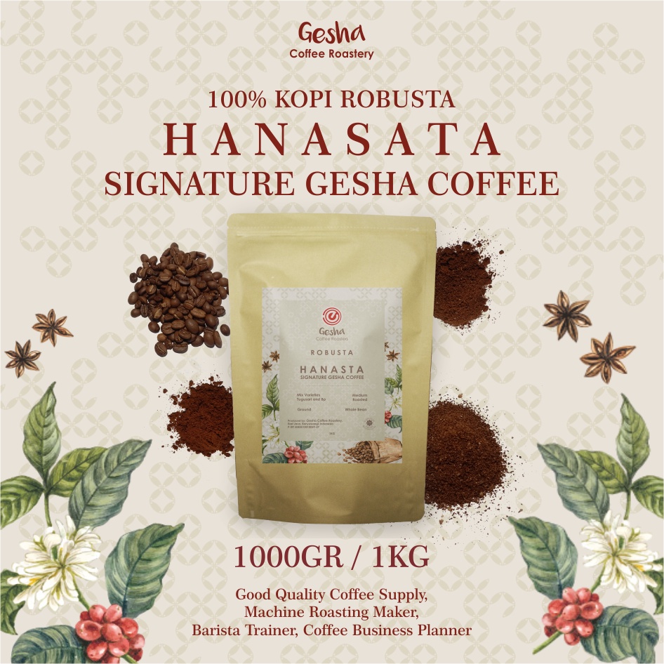 Jual KOPI ROBUSTA SIGNATURE GESHA COFEE 100 ROBUSTA HANASTA 1Kg