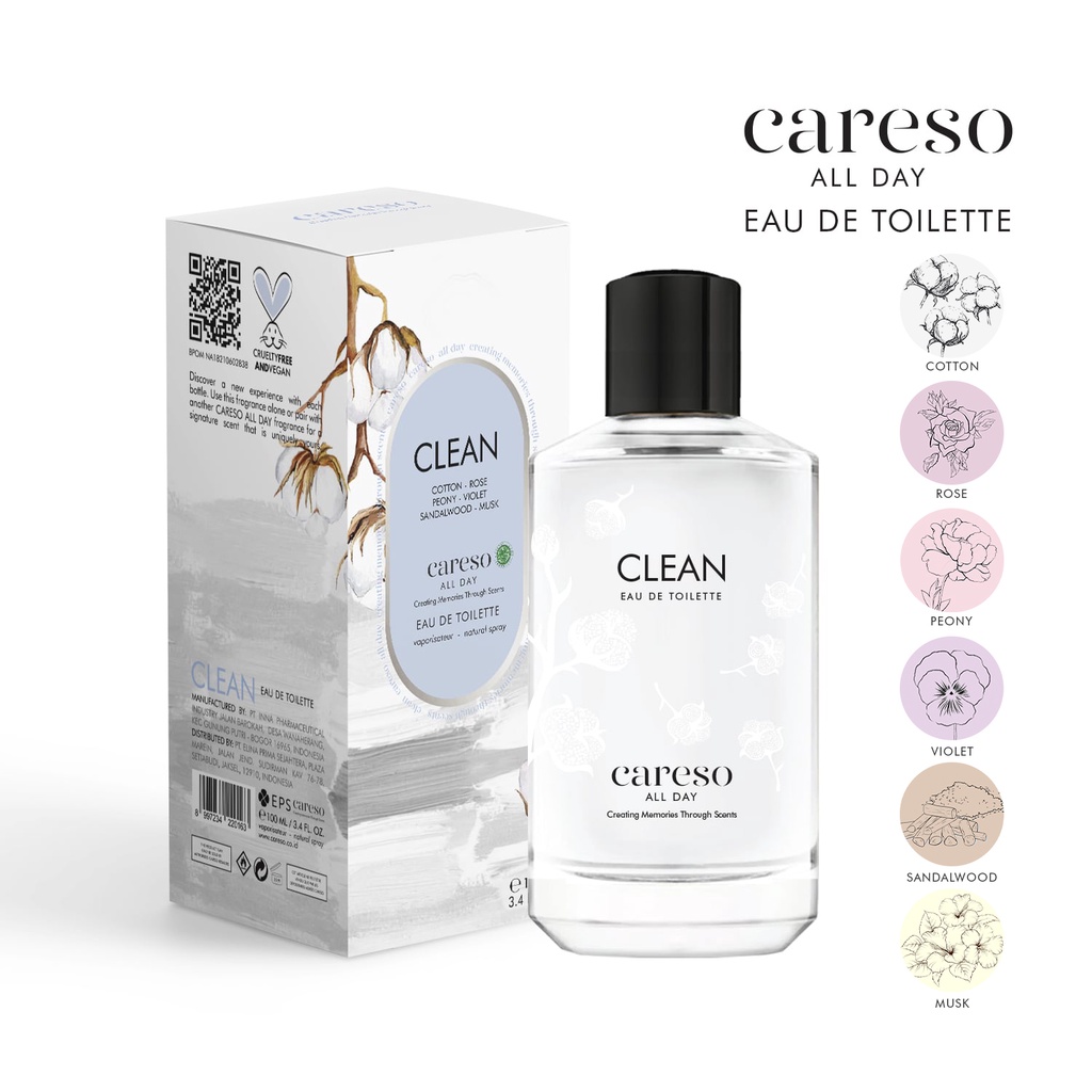 Jual CARESO All Day EDT CLEAN 100ml Shopee Indonesia