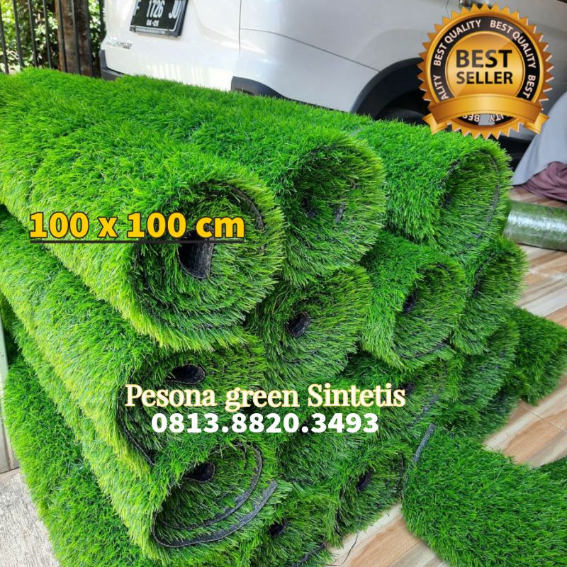 Jual Rumput Sintetis Untuk Pembuatan Taman Per X Tebal Cm Full