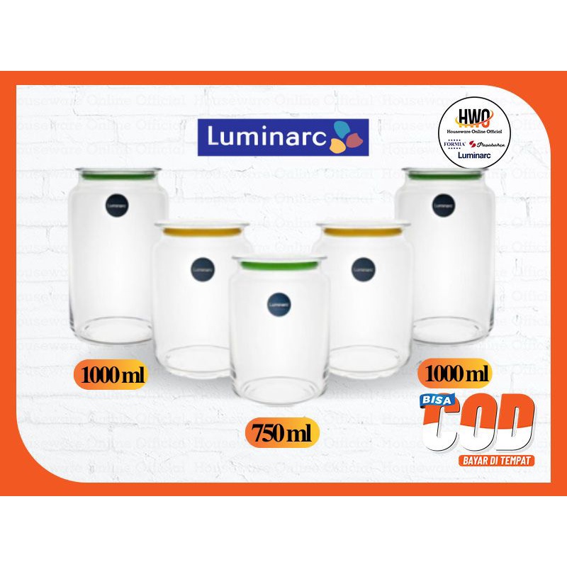 Jual Luminarc Toples Kue Camilan Pcs Rondo Jar Liter L L