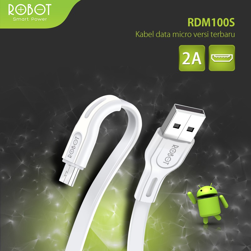 Jual ROBOT CABLE DATA QUICK CHARGING 100CM KABEL DATA MICRO RDM TYPE