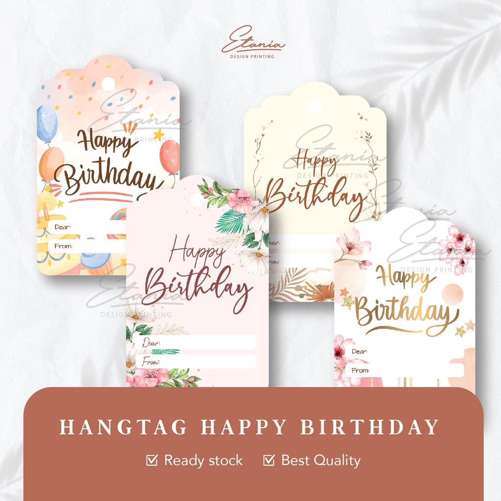 Jual Hangtag Happy Birthday Hang Tag Ulang Tahun Shopee Indonesia