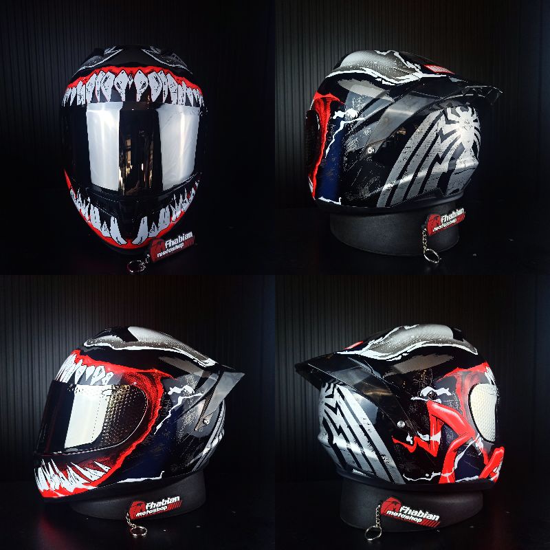 Jual Helm Rsv Ff Repaint Wd Venom Paket Ganteng Shopee Indonesia