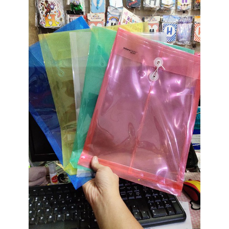 Jual Map Plastik Tali Interx Folio F Warna Bening Warna Pcs