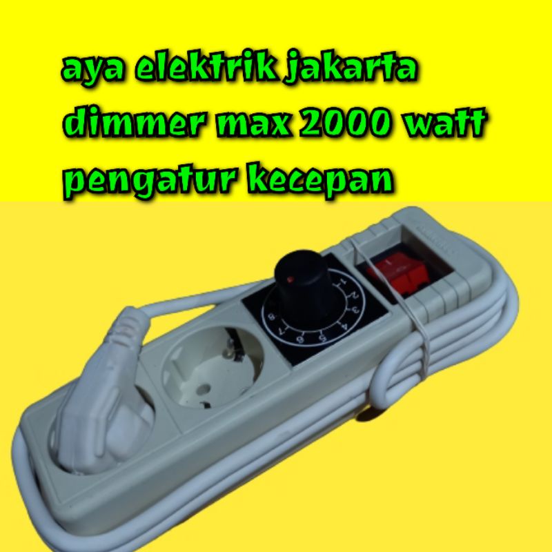 Jual Dimmer 2000w Pengatur Kecepatan Gerinda Stop Kontak 2 Lb Kabel 1 5