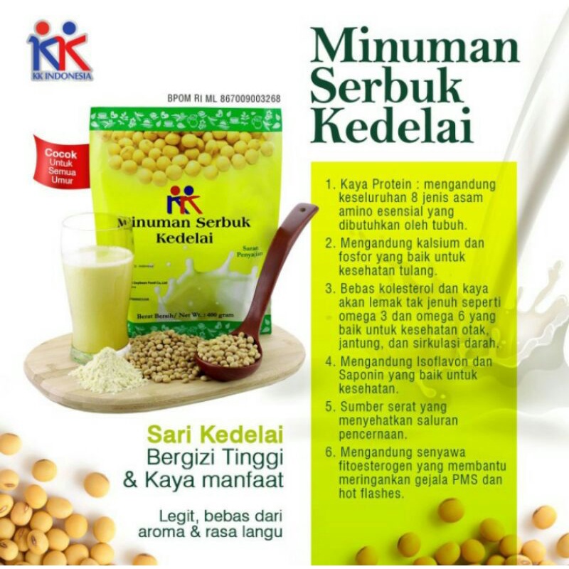 Jual Kk Minuman Serbuk Susu Kacang Kedelai Soya Bean Net Gr