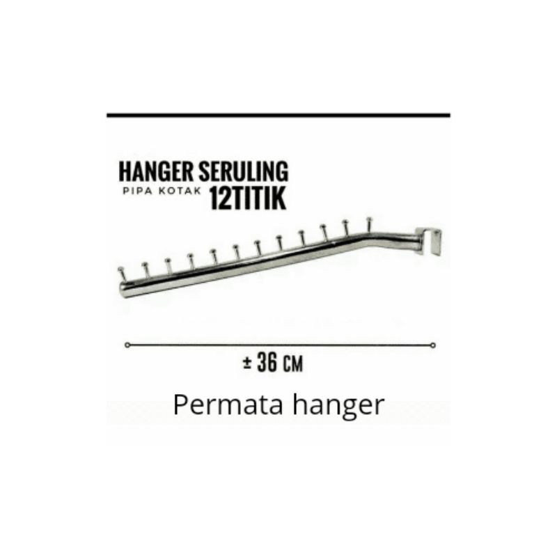 Jual Hanger Suling Kotak 12 Titik Gantungan Baju Display Toko Shopee