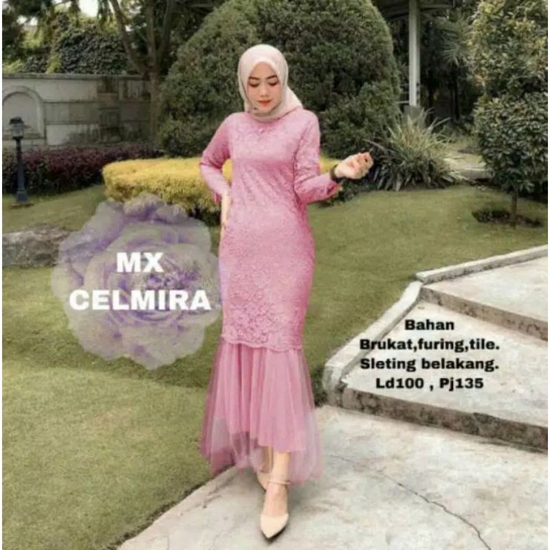 Jual MAXI CELMIRA GAMIS BRUKAT PREMIUM MAXI DUYUNG UK M L XL