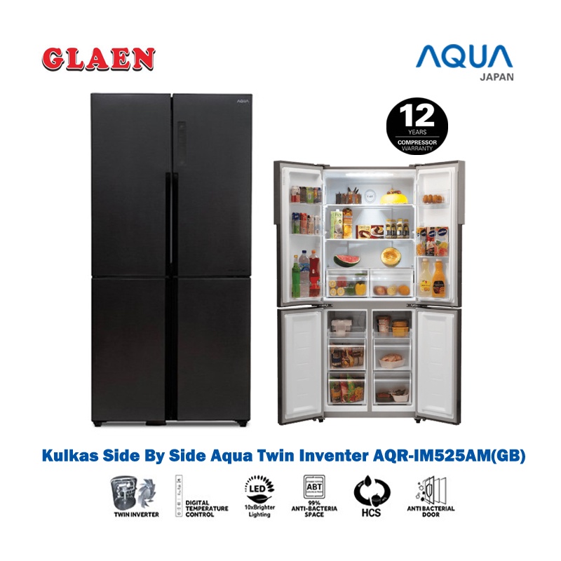 Jual Kulkas Aqua Side By Side Pintu Aqr Im Am Gb Kulkas Aqua