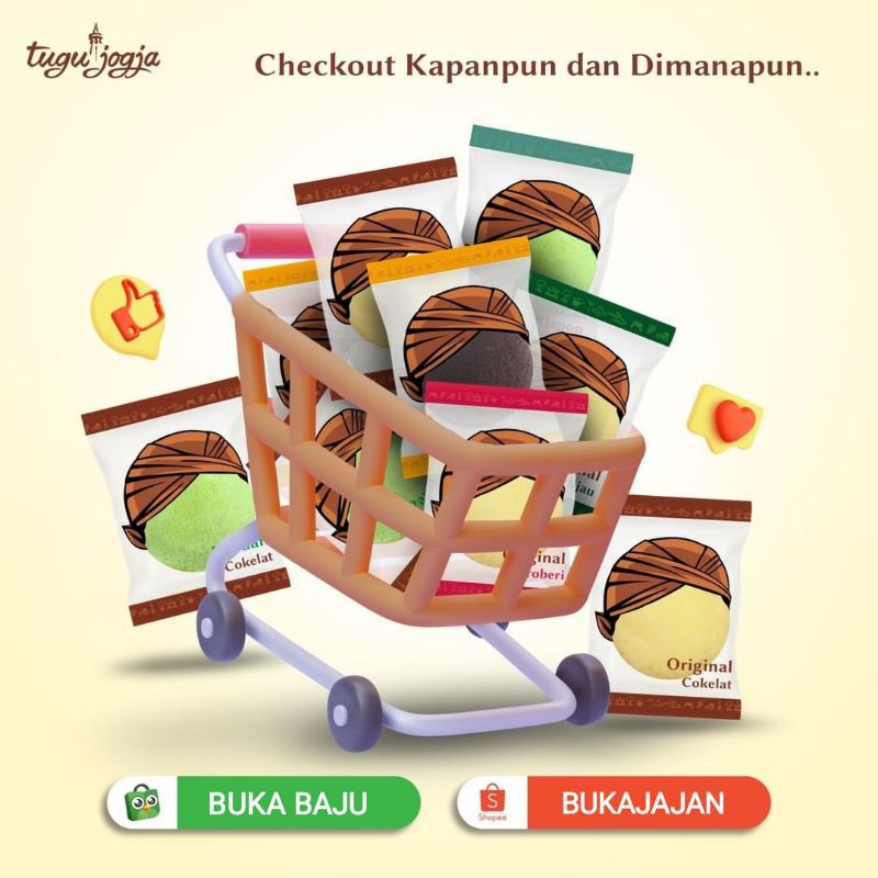 Jual Bakpia Kukus Tugu Jogja Travel Pack Shopee Indonesia