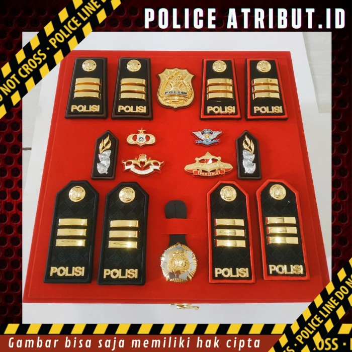 Jual Pangkat AKP Polisi PDU PDH Box Set Custom Terbaru Best Qualitty