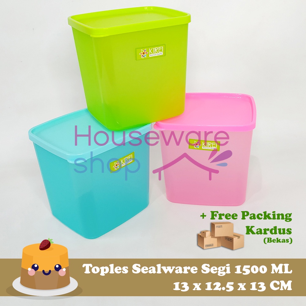 Jual Sealware Tempat Makanan Toples Plastik Segi Andara L Ml