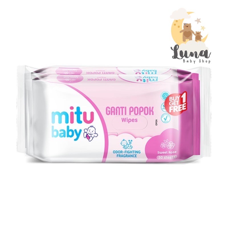 Jual Mitu Baby Wipes Ganti Popok Pink S Buy Get Tissue Basah Bayi