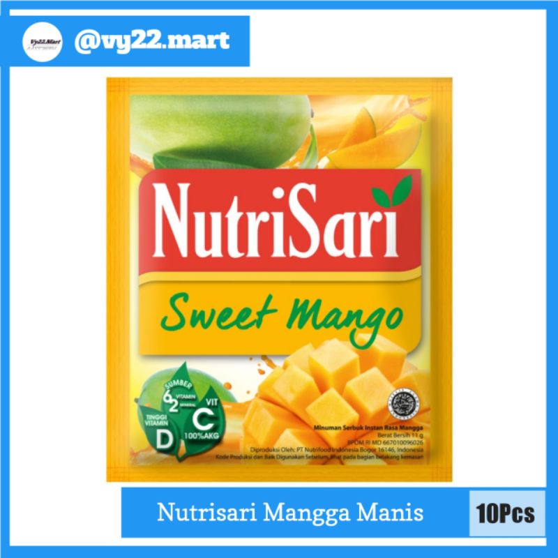 Jual Nutrisari Sweet Mango Mangga Manis Gr X Sachet Shopee Indonesia