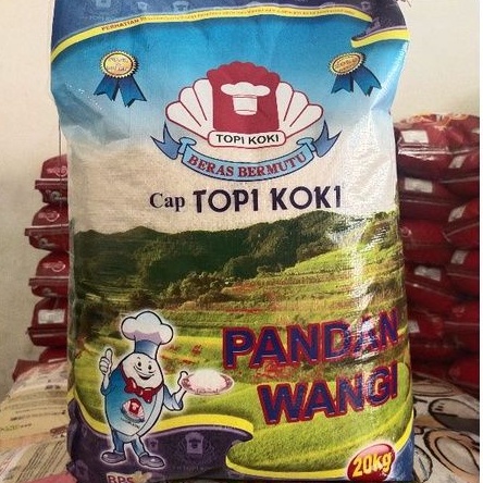 Jual Beras Topi Koki Pandan Wangi 20kg Indonesia Shopee Indonesia